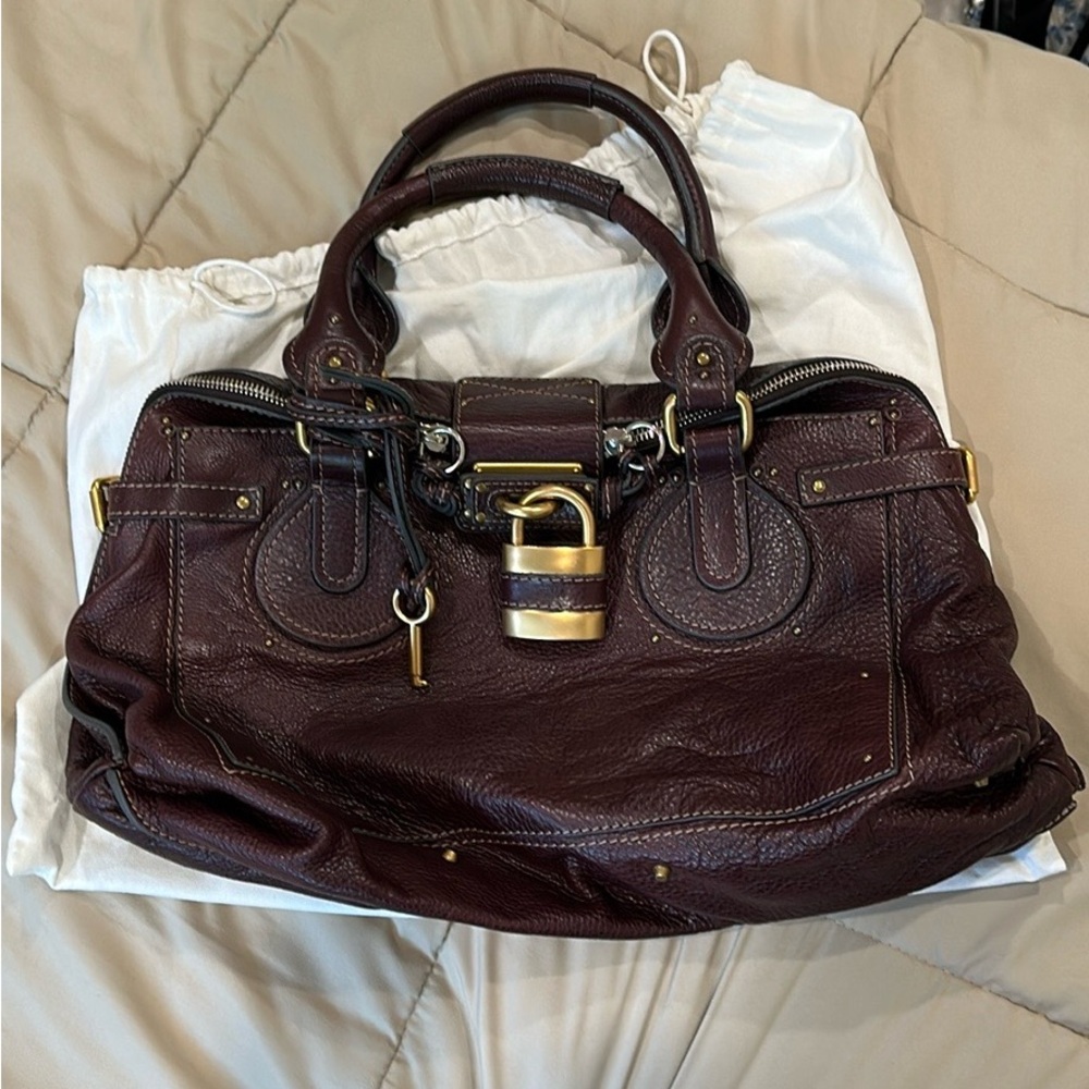 100% Authentic Chloe Paddington Lock Leather Handbag